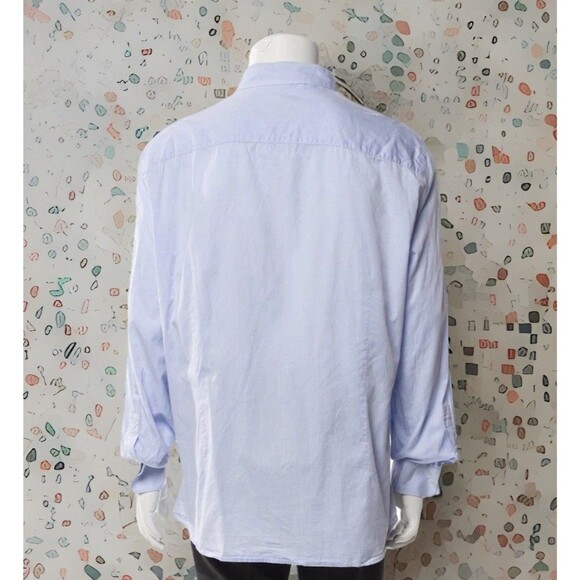 BIG & TALL LUXURY Versace Collection Trend Blue Dress Shirt Size 2XL EUC - Picture 4 of 11